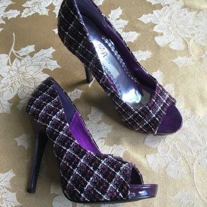 Purple wild rose heels